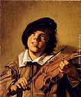 Playing Canvas Paintings - Boy Playing A Violin